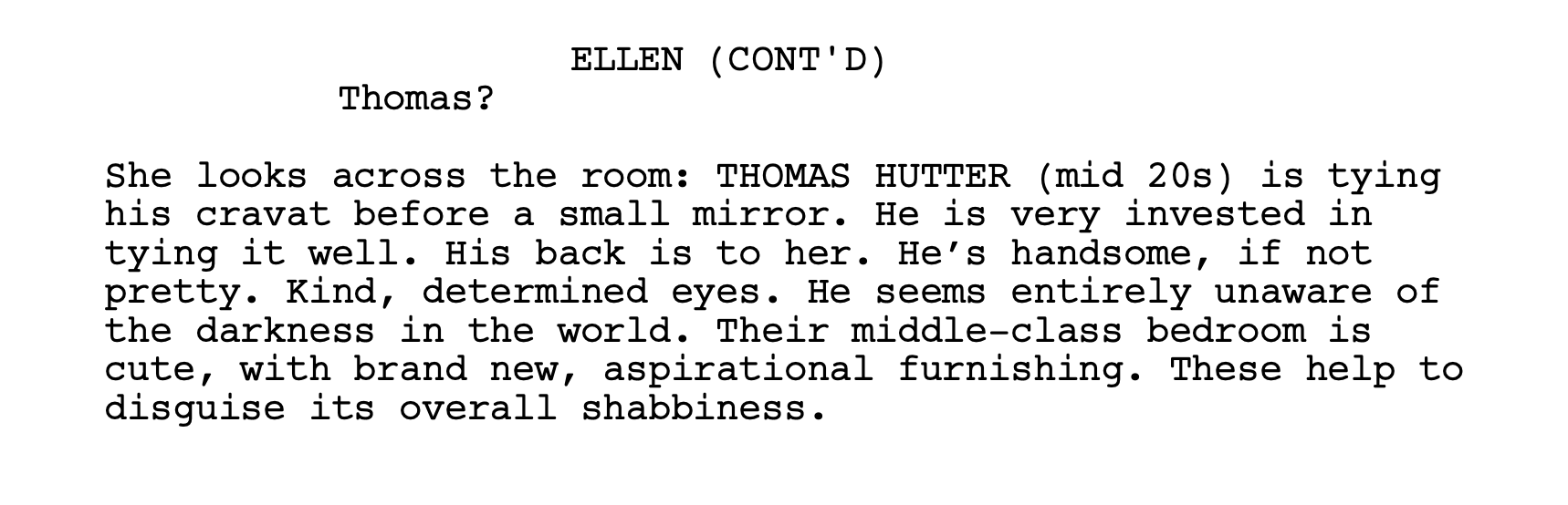 A snippet from Robert Eggers' Nosferatu script