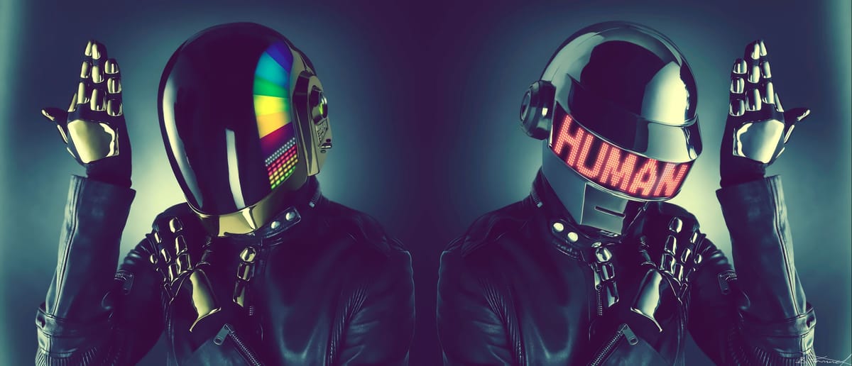 It's the Daft Punk robots. That's the joke.