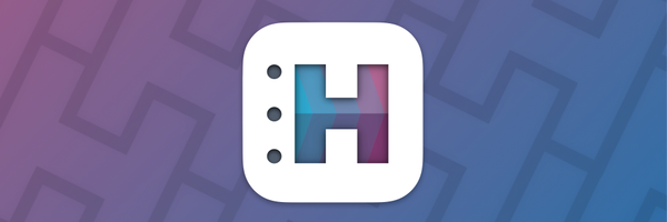 Highland, the screenwriting app, has an H for its icon, with three holes on left edge for screenplay